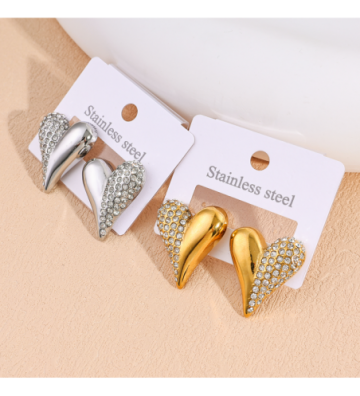 Pendientes acero Dorado...
