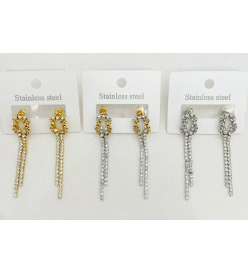 Pendientes acero Plateado...