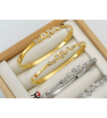 Pulseras brazaletes acero...