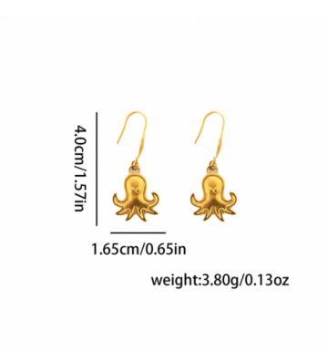 Pendientes acero Dorado...
