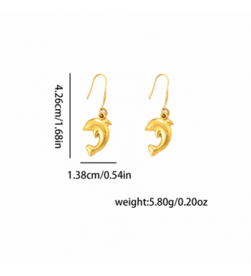 Pendientes acero Dorado...