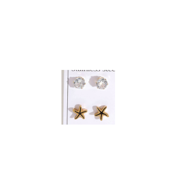 Pendientes acero Dorado...