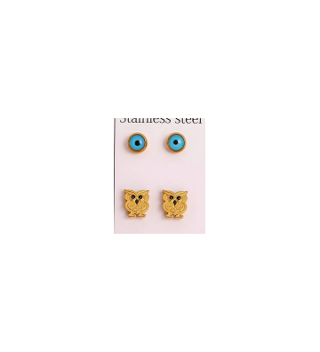 Pendientes acero Dorado...