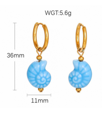Pendientes acero  Dorado...
