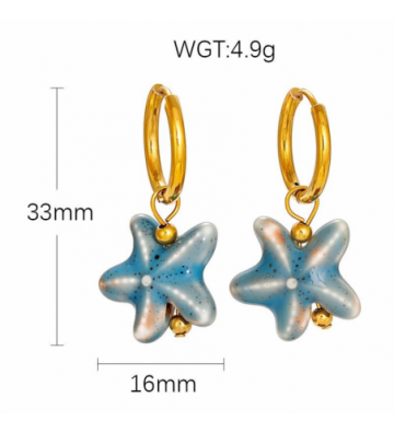 Pendientes acero  Dorado...