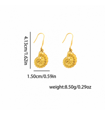 Pendientes acero  Dorado...