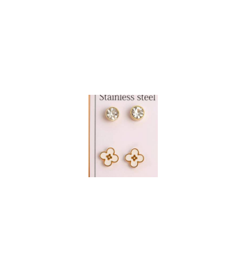 Pendientes acero  Dorado...