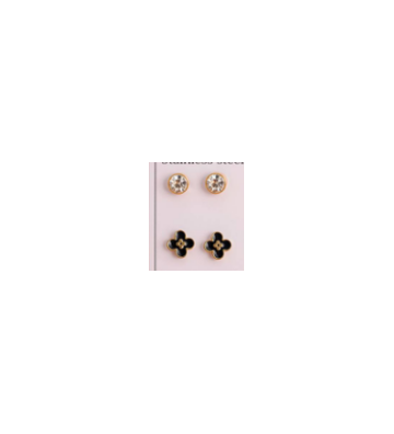 Pendientes acero  Dorado...