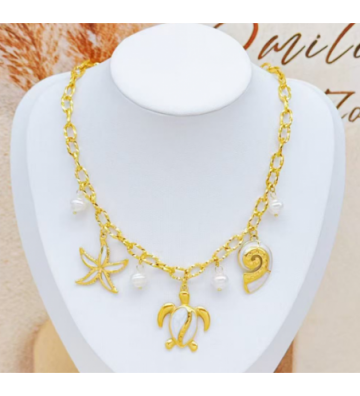 Collares acero Dorado...