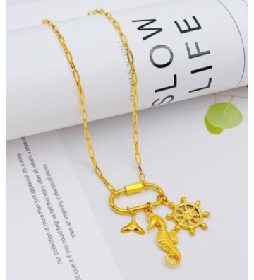 Collares acero Dorado...