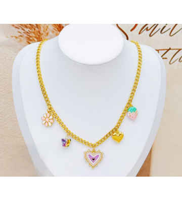 Collares acero Dorado...