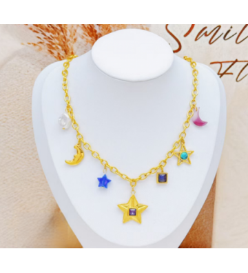 Collares acero Dorado...