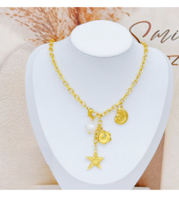 Collares acero Dorado...