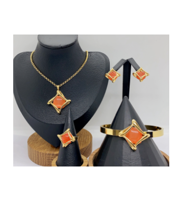 Pendientes acero Dorado...