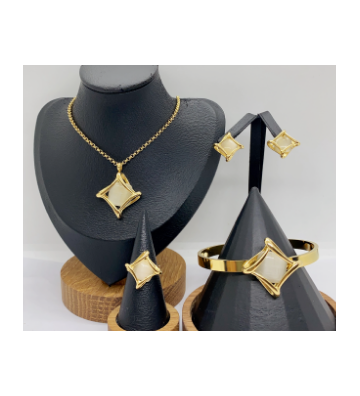 Pendientes acero Dorado...
