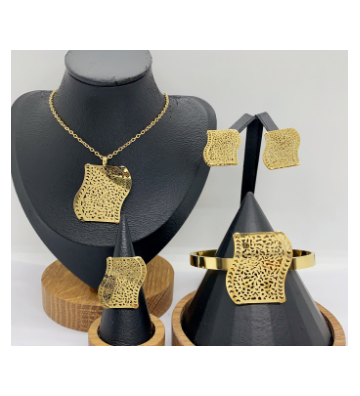 Pendientes acero Dorado...