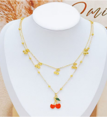 Collares acero Dorado...