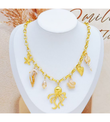 Collares acero Dorado...