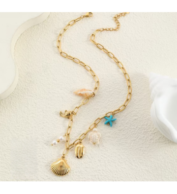 Collares acero Dorado...