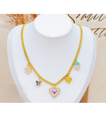 Collares acero Dorado...