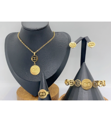 Pendientes acero Dorado...