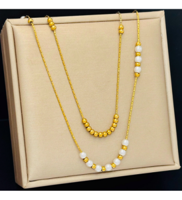 Collares acero Dorado...