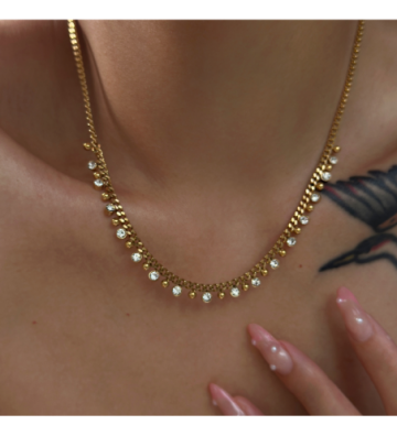 Collares acero Dorado...