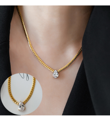 Collares acero Dorado...