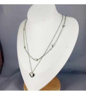 Collares acero Plateado...