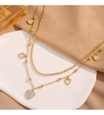 Collares acero Dorado...