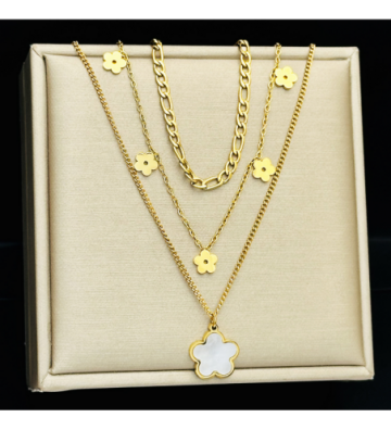 Collares acero Dorado...