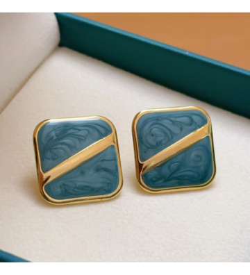 Pendientes acero Dorado...