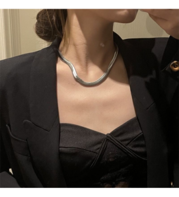 Collares acero Plateado...