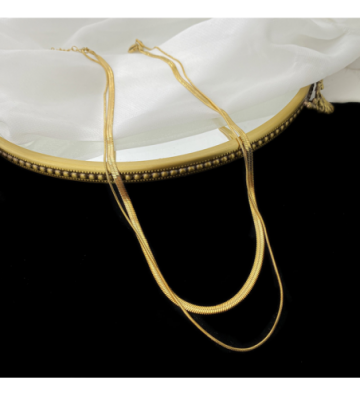 Collares acero Dorado...