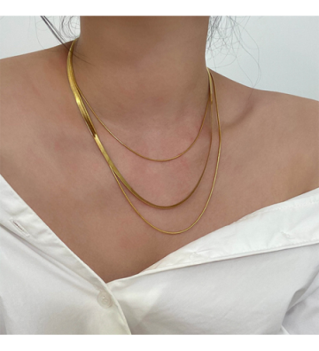 Collares acero Dorado...