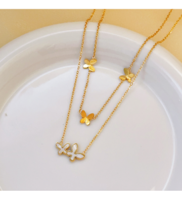 Collares acero Dorado...