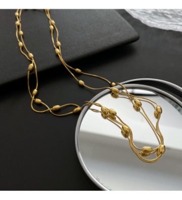Collares acero Dorado...
