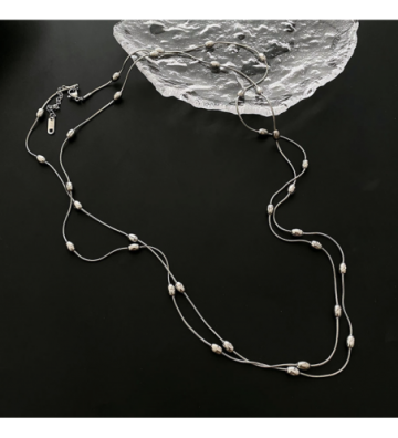 Collares acero Plateado...