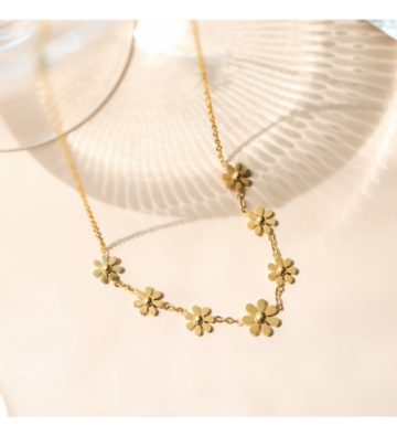 Collares acero Dorado...