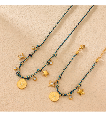 Collares acero Dorado...
