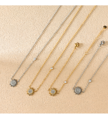 Collares acero Dorado...