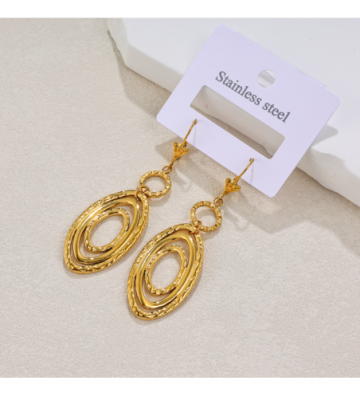 Pendientes acero Dorado...