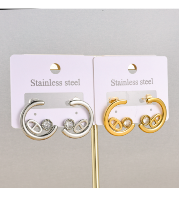 Pendientes acero Dorado...