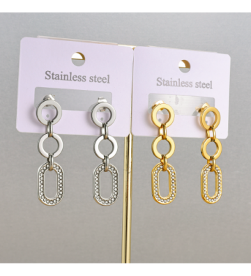 Pendientes acero Dorado...
