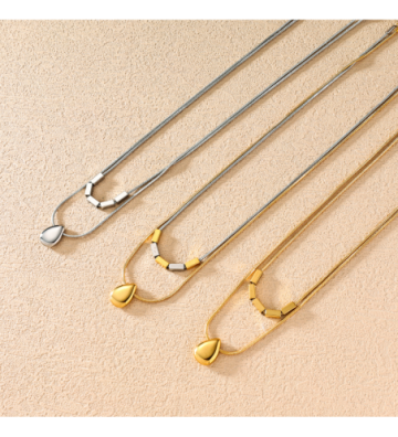 Collares acero Dorado...