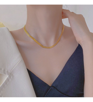 Collares acero Dorado...