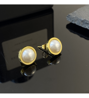 Pendientes acero Dorado...