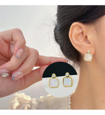 Pendientes acero Dorado...