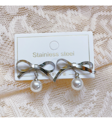 Pendientes acero Plateado...