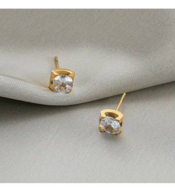 Pendientes acero Dorado...